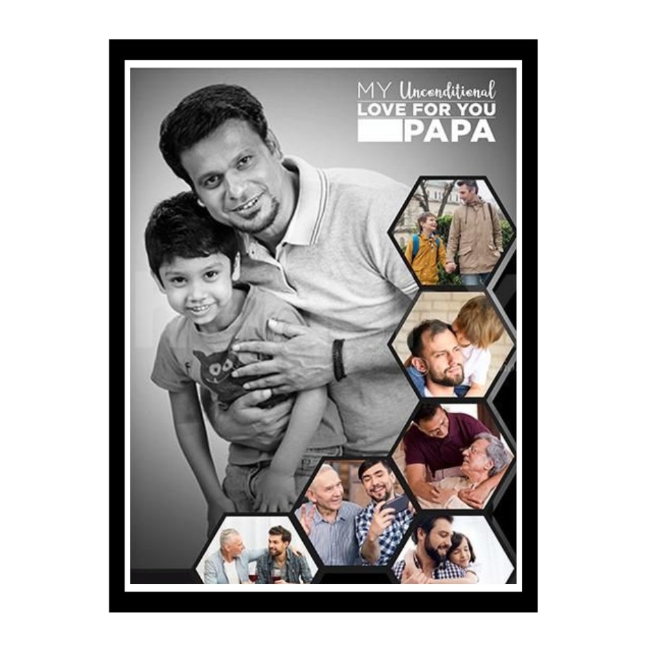 Dad Birthday Frame with 7 Photos and Message
